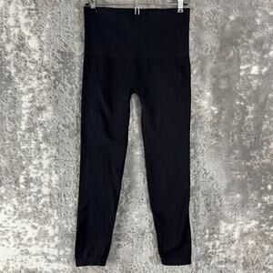 Spanx Size L Casual Minimalist Ankle Athleisure Leggings Black Pull On Stretch